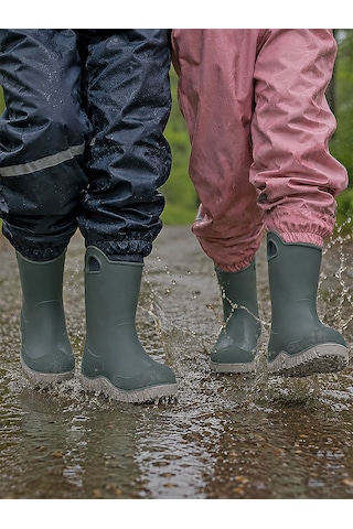 Denokids Erkek Çocuk Haki Renk Su Geçirmez Yağmur Botu (24-33 N)