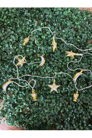 2 Metre Pilli Ramazan & Bayram Temalı Dekoratif Işık Zinciri 0