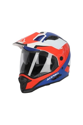 Acerbis Reactıve 22-06 Motosiklet Kaskı Kırmızı - Mavi