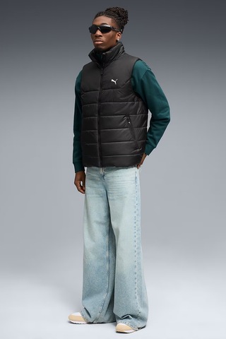 Puma Essentials Padded Erkek Siyah Dik Yaka Spor Yelek 68520901 Siyah