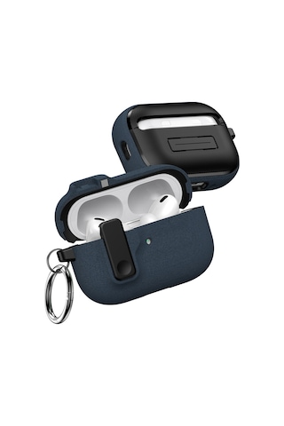 Apple Uyumlu AirPods 4. Nesil İle Uyumlu Kılıf Kilitli Tpu Premium Matte Trip Case Lacivert