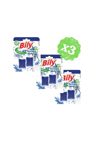Bily Wc Klozet Rezervuar Blok Mavi Su 3'lü 2 x 50 G