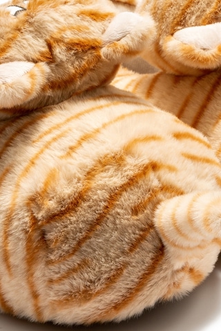 Twigy Sarı Gatto Sevimli Pelüş Panduf Ev Terlik Sarı
