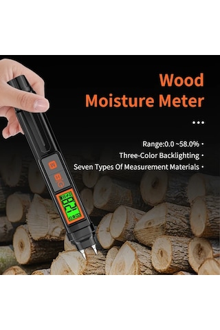 Boatshop1 Aicevoos Dijital Ahsap Nem Olcer Igneli Su Kacagi Dedektor Modu N2 0 58 Arka Aydinlatmali Lcd Ekran Sicaklik Prob Test Cihazi