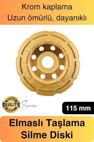 Premium 115 Mm Mermer Beton Elmaslı Taşlama Silme Parlatma Diski Uzun Ömürlü Dayanıklı Çanak