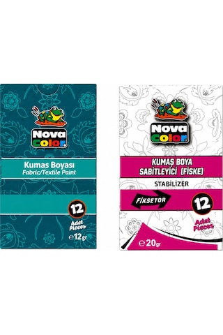 Nova Color Siyah Kumaş Boyası + Sabitleyici