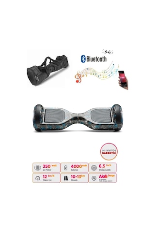 Citymate Elektrikli Kaykay Hoverboard Akıllı Denge 6.5 Inch + Hoverkart + Çanta Extrem Paket D18