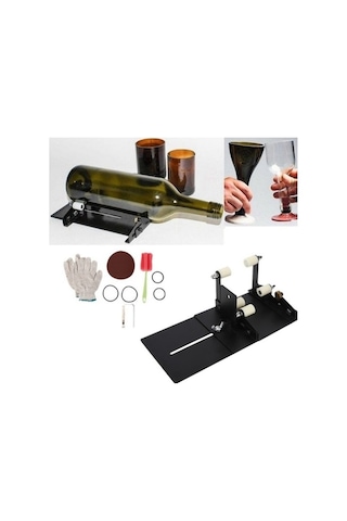 Paslanmaz Çelik Cam Şişe Kesme Düzeneği Aksesuarlar Dahil 001