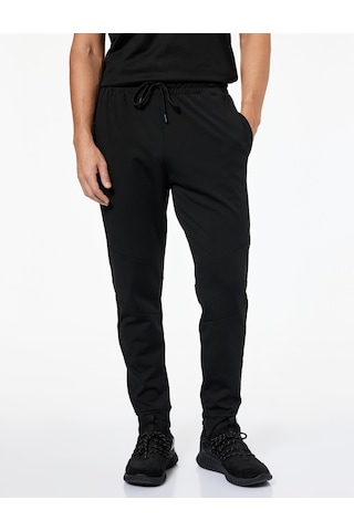 Koton Paçası Lastikli Beli Bağcıklı Cepli Jogger Spor Eşofman Altı Siyah 6wam40033nk Siyah