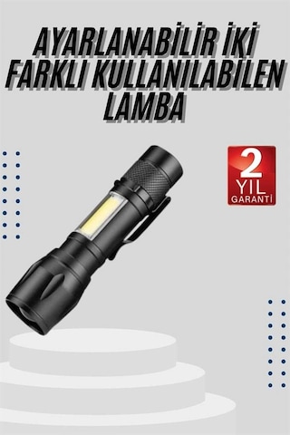 El Feneri Uzun Menzilli Usb Şarj Edilebilir Kamp Lambası 15991718