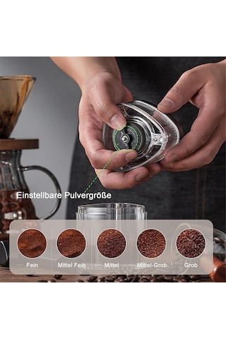 Dinosaurs Manuel Kahve Öğütücü, Kahve Çekirdekleri Ve Baharatlara Uygun Koni Değirmeni, Ayarlanabilir Espresso Öğütücü 25g Hazne 1 Adet