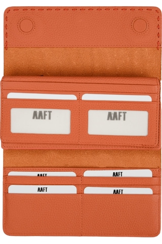 Mft Leather Hakiki Deri El Portföyü Cüzdan Hilton 8926 Flother Mat Turuncu