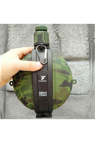 Fortunelane 580ml Silikon Çırak Matara - Spor, Bisiklet, Yürüyüş İçin, Taşınabilir, Kağıt Desenli Çok Renkli Çok Renkli