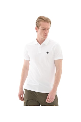 B0a6bx41001-r Timberland Mıllers Rıver Short Sleeve Stretch Polo Erkek T-shirt Beyaz-15416