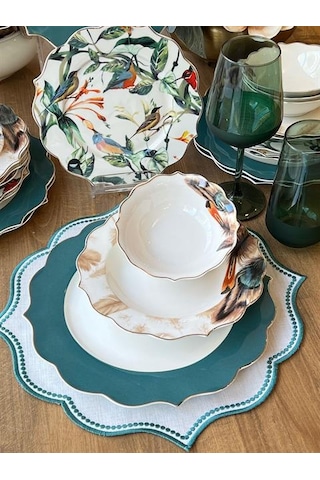Pink&more Yemek Takımı Green Amazon 24 Parça 6 Kişilik Renkli