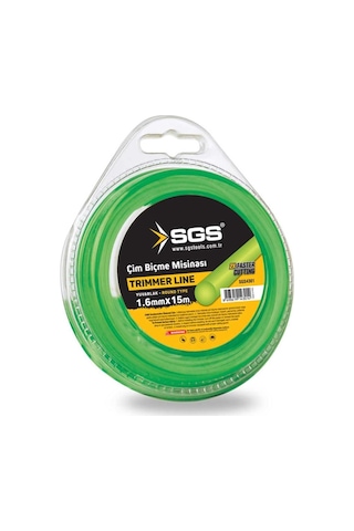 Sgs Çim Biçme Tırpan Misinası - Yuvarlak - 1.6 Mm. - 15 Mt.