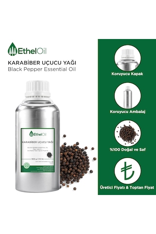 Karabiber Uçucu Yağı - 500 Gr - %100 Saf Ve Doğal Uçucu Yağ 500 G