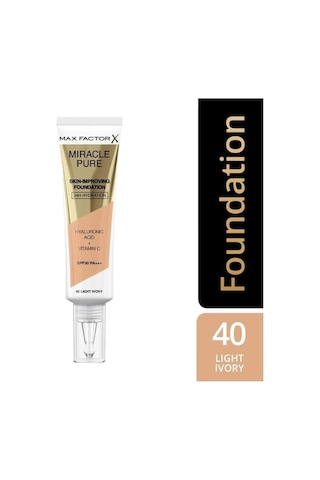 Max Factor Miracle Pure Foundation 40 Light Ivory