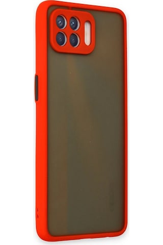 Newface Oppo Reno 4 Lite Kılıf Montreal Silikon Kapak Semeglbl - 21 - Kırmızı
