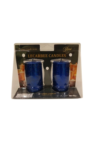 Lecarbee Candles 2'li Set Simli Silindir Mum Diğer