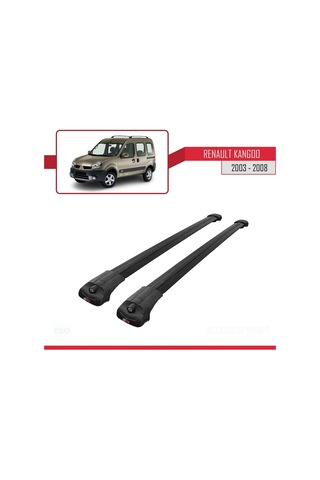 Renault Kangoo 2003-2008 Arası İle Uyumlu Ace-1 Ara Atkı Tavan Barı Siyah