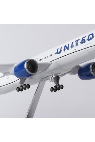 United Air B777 Yolcu Uçağı Model Uçak 1/157 Ölçek 47cm