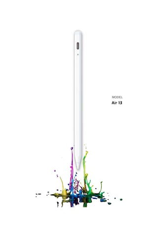 İpad 2025 Air 13 M3 Uyumlu Yapışarak Manyetik Şarj Olabilen Avuçiçi Ve Eğim Özellikli Tablet Kalemi