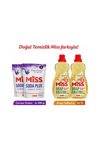 Miss Arap Sabunu 1 L X 2 Adet+soda Plus 500 Gr Lavanta X 2 Adet