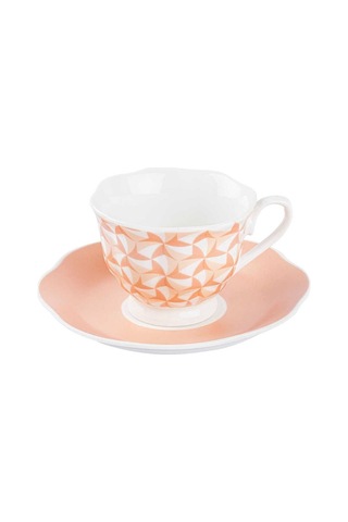 Tantitoni Pink Wind 6 Kişilik Kahve Fincan Takımı Pembe