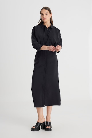 Lee Loose Fit Rahat Kesim Siyah Gömlek Elbise L241612001 Siyah
