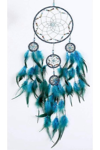 Pıao Rüya Yakalayıcı, Çocuk Odası Duvar Dekorasyonu İçin Renkli Tüylü Rüya Yakalayıcılar 20 Cm Genişlik 76 Cm Uzunluk