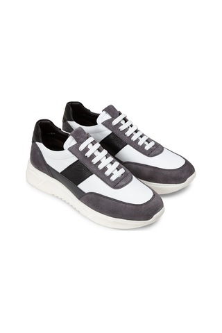 Deery Hakiki Deri Gri Erkek Sneaker Ayakkabı - 01963Mgrıe01 Gri