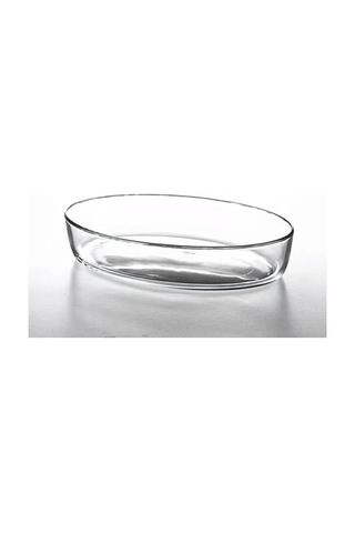 Oval Borcam Tepsi - 2400cc Açık Gri