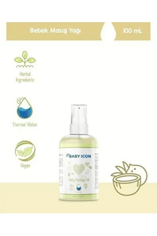 Babyicon Baby Icon Yeni Doğan Bebek Bakım Masaj Yağı Bebe Yağı Ba