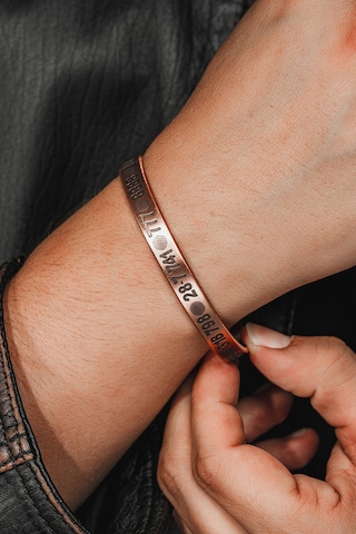 Erkek Bakır Bileklik - Sayı Sekansları Melek Sayılar Aşk Para Sağlık Mutluluk Vs Her Bileğe Uyar