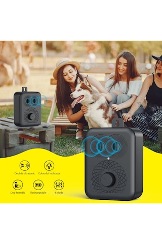 Moveevo Ultrasonik Şarjlı Taşınabilir Çok Fonksiyonlu İç/dış Havlama Önleyici