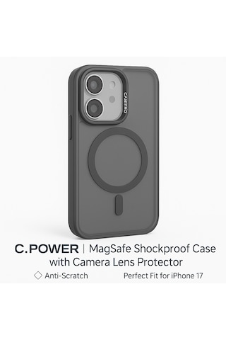 İphone 17 Kılıfı, Kaliteli Kamera Lens Koruyucu Dahil, Magsafe Uyumlu Darbe Dayanaklı, 3 Renk Siyah