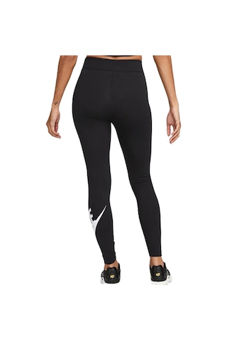 Nike High-waisted Graphic Womens Tight Pamuklu Kadın Tayt Siyah Siyah