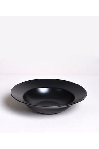 Keramika Mat Siyah Delta Makarna Tabağı 26 Cm