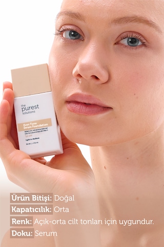 The Purest Solutions Cilt Tonu Eşitleyici & Leke Karşıtı Serum Fondöten SPF50+ 30 ML Açık / Orta Ton