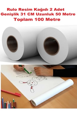 Aktivite Resim Kağıdı Rulo 31 X 50 2 Adet Toplam 100 Metre
