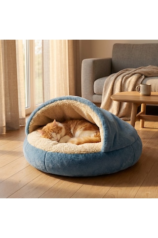 Kanguru Model Yuvarlak Kedi/köpek Yatağı