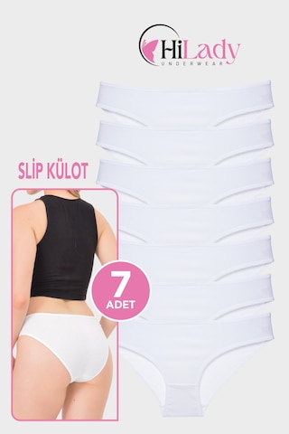 Kadın Külot 7 Li Paket Likralı Soft, Ve, Siyah, Renkler Pamuklu, Yumuşak,külot Beyaz