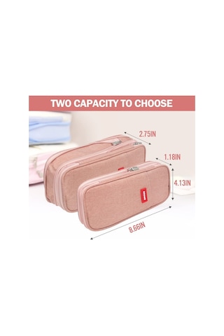 Genişletilebilir Büyük Kapasiteli Kalem Kutusu, Okul Ve Ofis İçin Pratik Kalem Organizer Yeşil