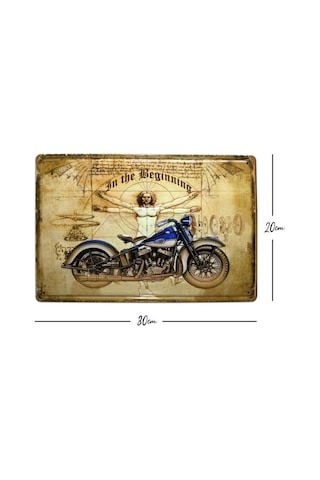 Cajuart Begining Motor Temalı 20X30 Cm Metal Plaka Metal Tablo