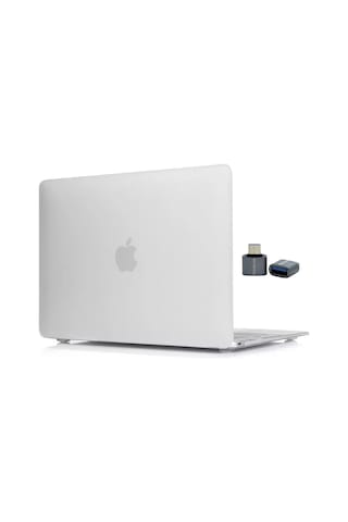 Macbook Air M1 Kılıf 13 İnç Mat Buzlu Flu Touchıdli M1 Air A2337 A2179 A1932 İle Uyumlu Şeffaf