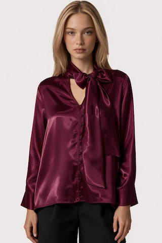 Hiccup Msn Kadın Polyester Likralı Tişört Bordo Kırmızı