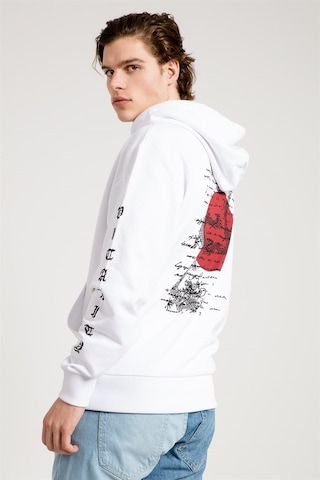 Jahr Marc Dragon Baskılı Beyaz Oversize Erkek Sweatshirt Beyaz
