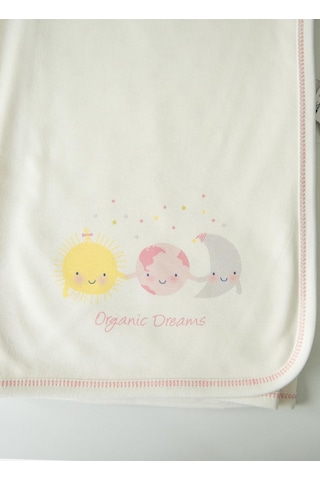 Organik New Dreams Çift Kat Battaniye Pembe