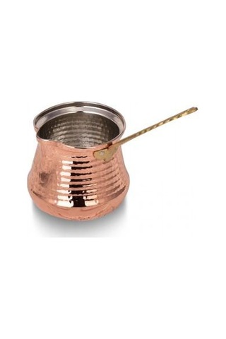 Turna Bakır Sütlük Cezve 1 No Makine Dövme Kırmızı Turna1242-1